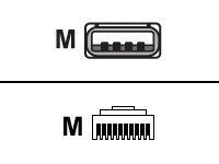 Zebra Datenkabel - USB (M) zu RJ-45 (10-polig) (M)