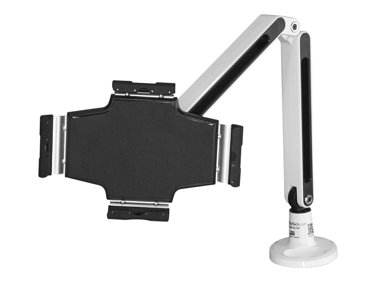 StarTech.com Startech Schreibtisch Tablet Halter - Schwenkbarer Arm - Für iPad und Android - Weiß - Tablethalter - Tablet Halterung - Befestigungskit - einstellbarer Arm - für Tablett - Kunststoff, Stahl - weiß - Bildschirmgröße: 22.9-27.9 cm (9"...
