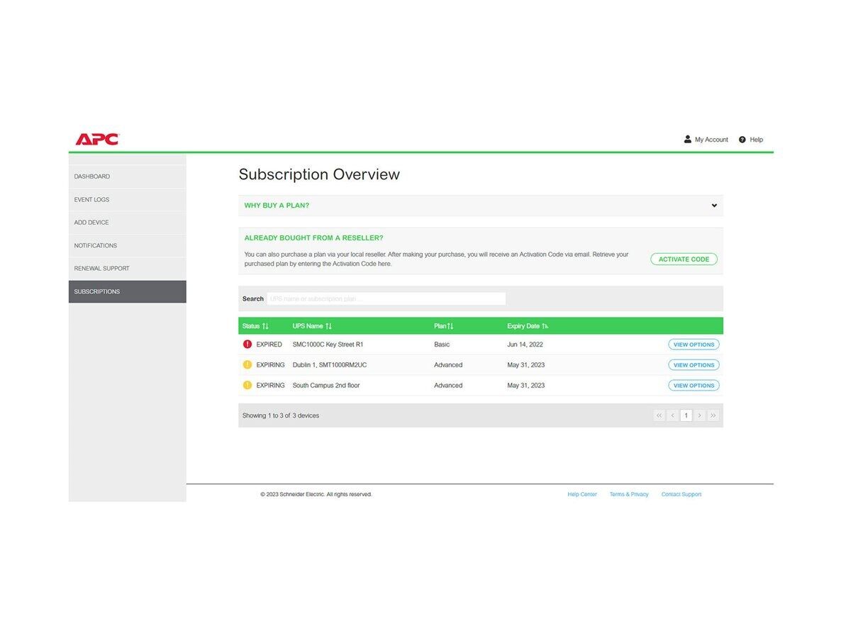 APC SmartConnect Standard Plan - Abonnement-Lizenz (3 Jahre)