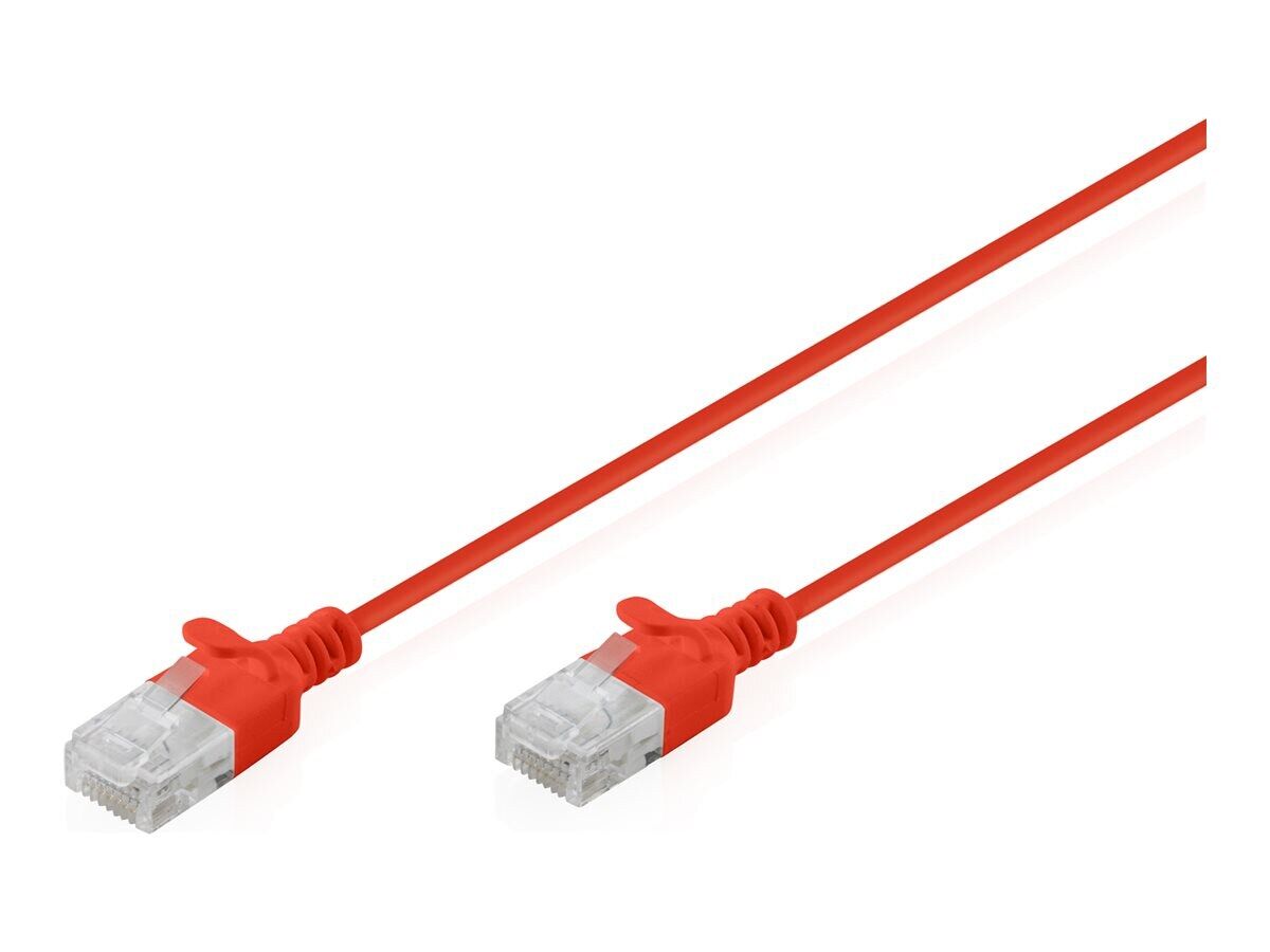 DIGITUS CAT 6 U-UTP Slim Patchkabel, 5 m, Rot