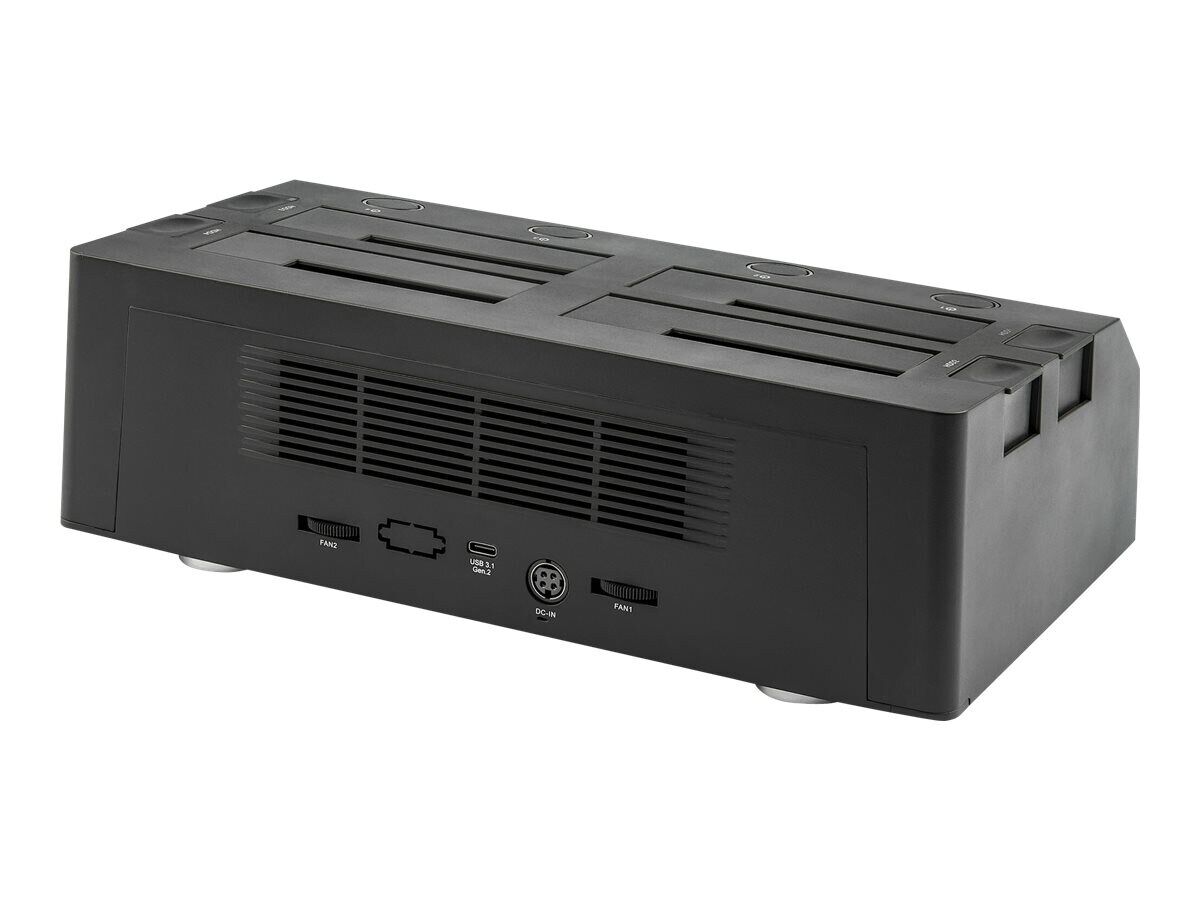 StarTech.com 4-Bay USB 3.1 SATA Festplatten Dockingstation, Extern - Speichergehäuse - 2,5" / 3,5" gemeinsam genutzt (6,4 cm/8,9 cm gemeinsam genutzt)